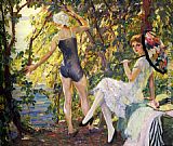 Edward Cucuel The Bathers painting